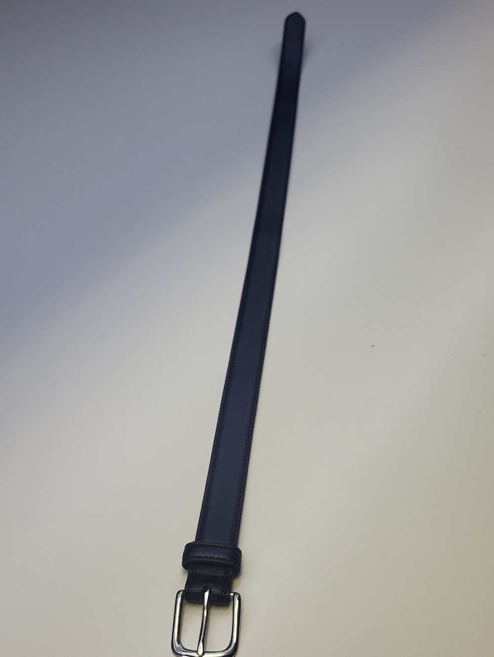 Classic Black Leather Youth Belt